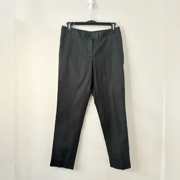 🐈‍⬛BROOKS BROTHERS Womens 6 Black Stretch Cotton Advantage Chino® Pants Office - Picture 2 of 6